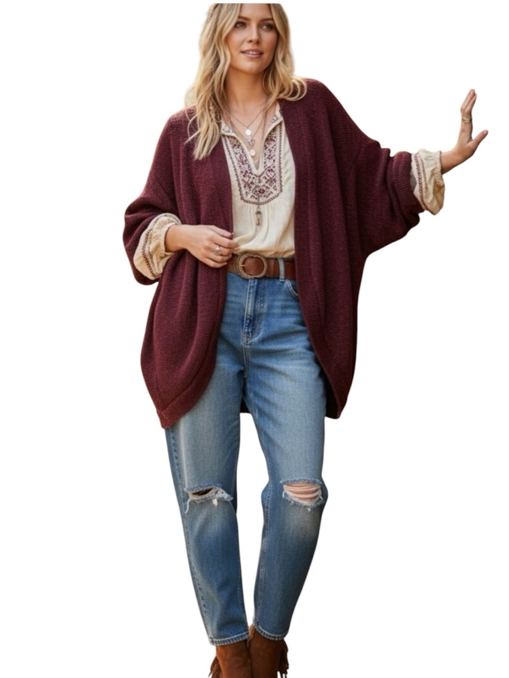 SPLA Cozy Open Front Cardigan‎ Women's Size M/L Layering Essential